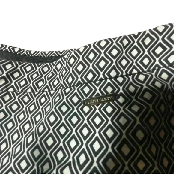 Vince Lightweight, Black Pattern Pants with Stretch, Cotton Blend, Size S - Picture 3 of 3